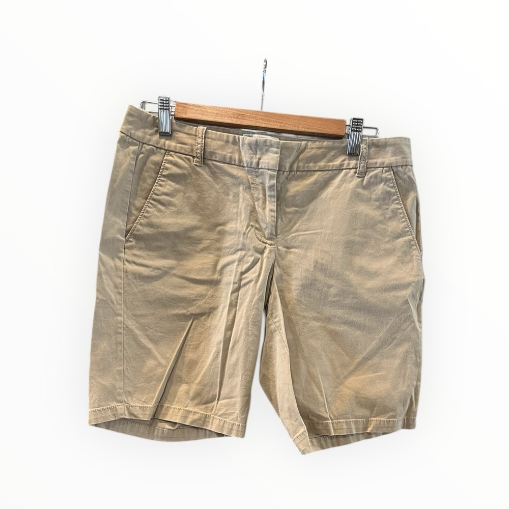 J.Crew Factory Khaki Bermuda Shorts | Size 6| 100% Cotton